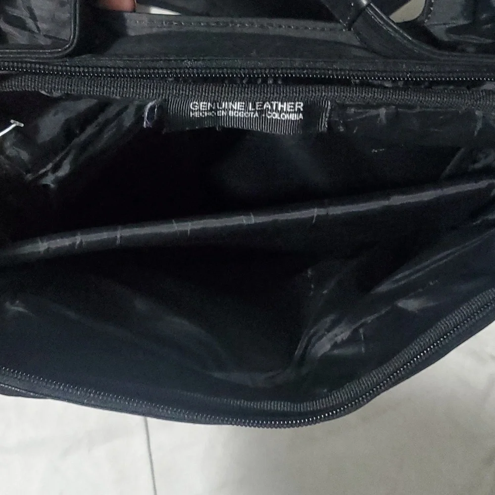 Sheepskin Leather Crossbody Messenger Bag Large